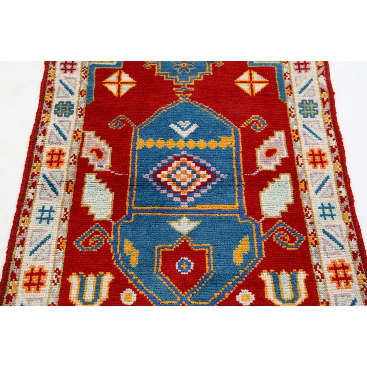 Revival 3x4 Handmade Double Knotted Washable Wool Rug - Colorful