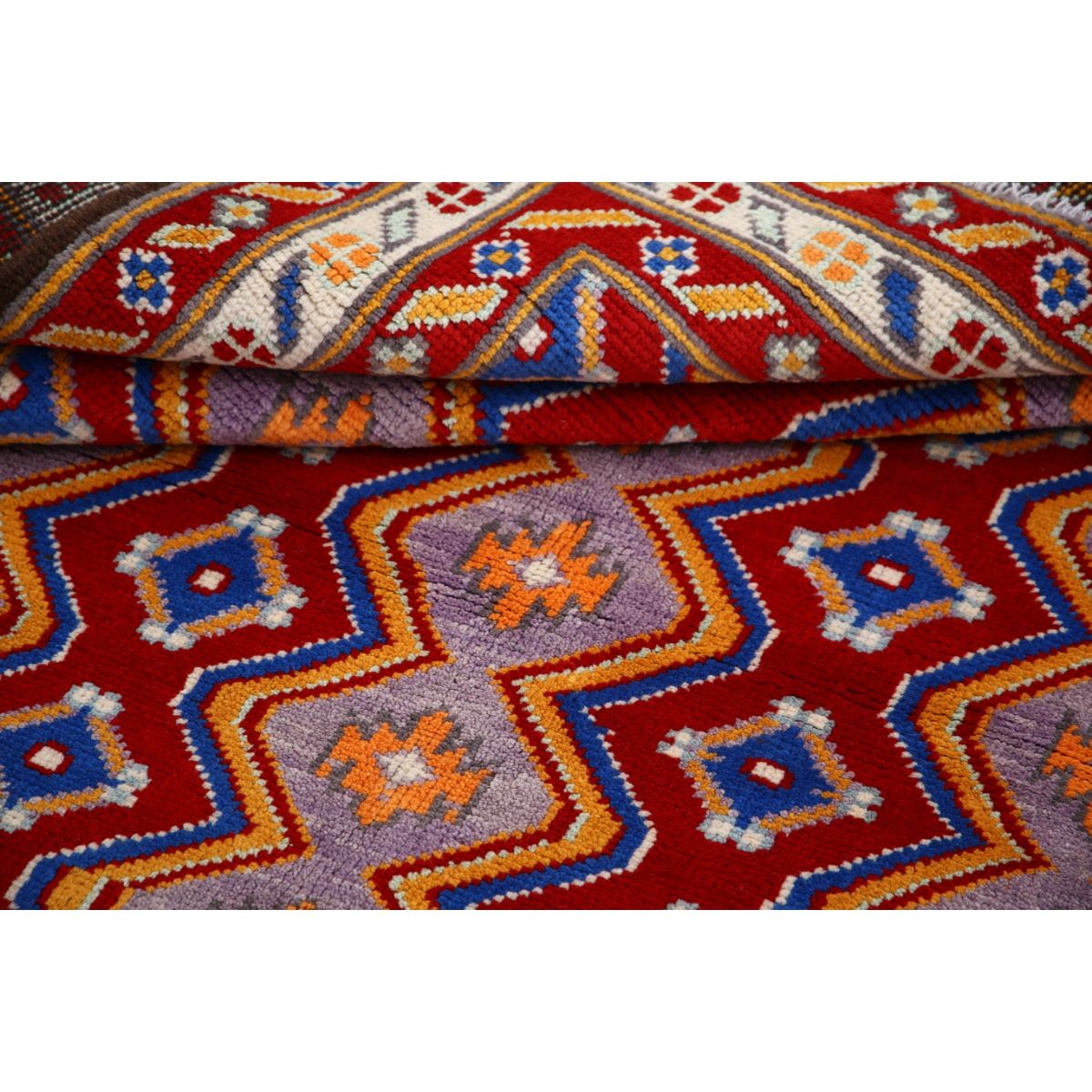 Revival 5x7 Handmade Double Knotted Washable Wool Rug - Colorful