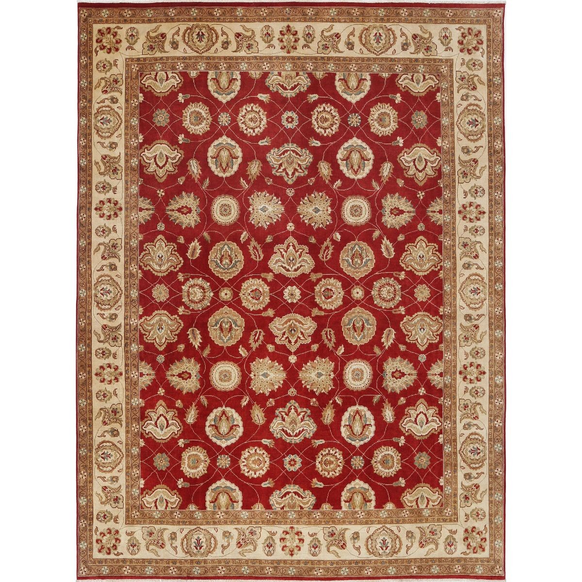 Ziegler 9x12 Handmade Double Knotted Washable Wool Rug - Colorful