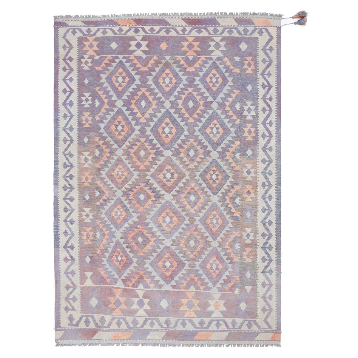 Kafkaas 6x10 Hand Woven Washable Wool Rug - Colorful