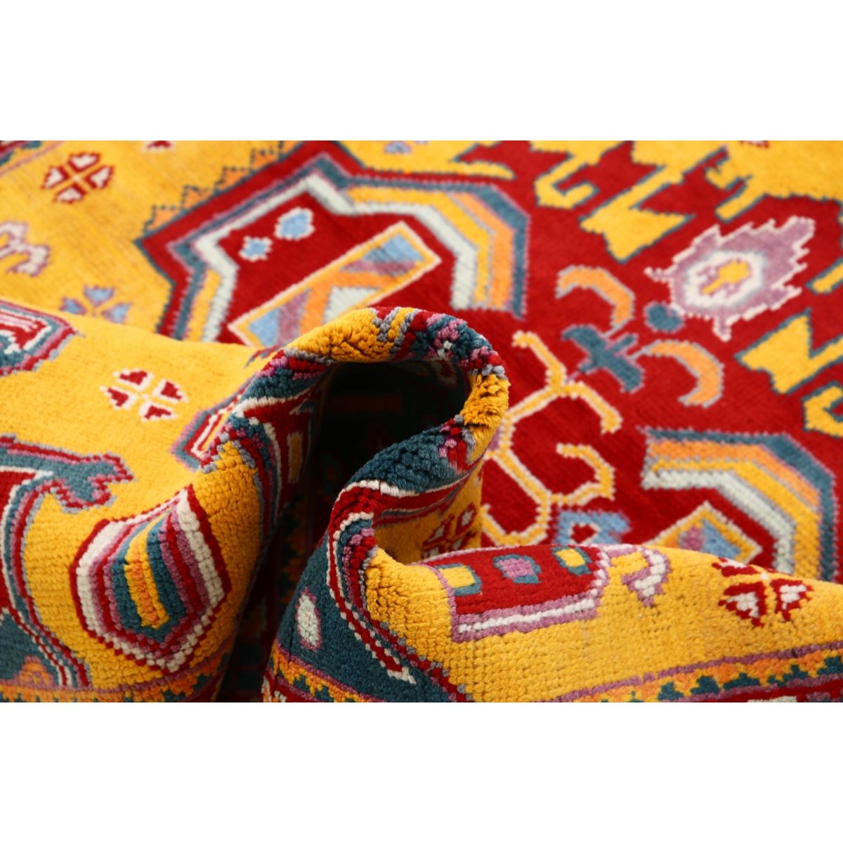 Revival 4x6 Handmade Double Knotted Washable Wool Rug - Colorful