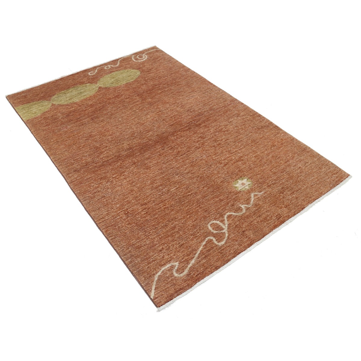 Modcar 4x6 Handmade Double Knotted Washable Wool Rug - Colorful