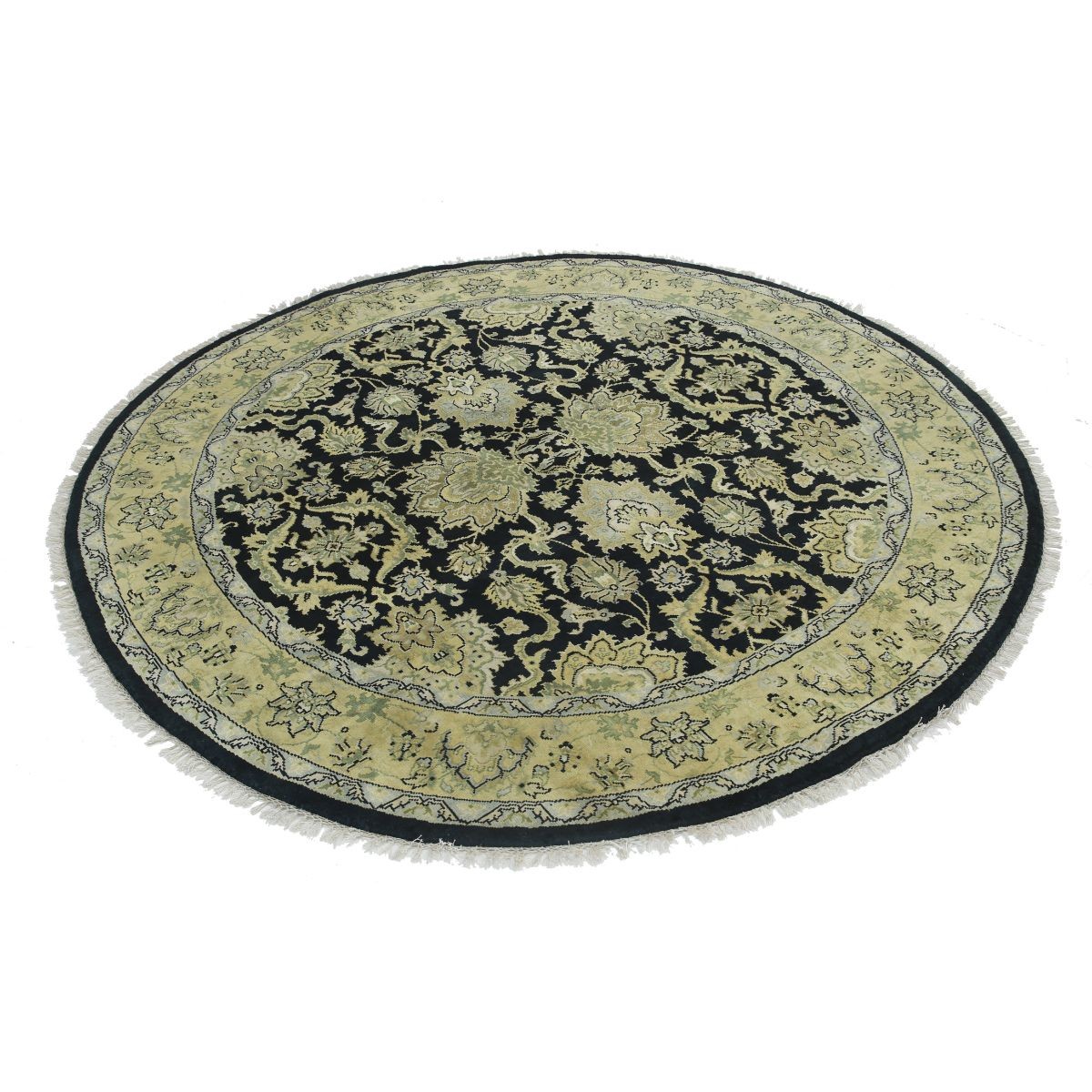 Ziegler 6x6 Handmade Double Knotted Washable Wool Round Rug - Colorful