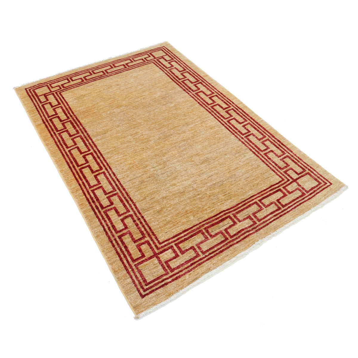 Modcar 4x6 Handmade Double Knotted Washable Wool Rug - Colorful