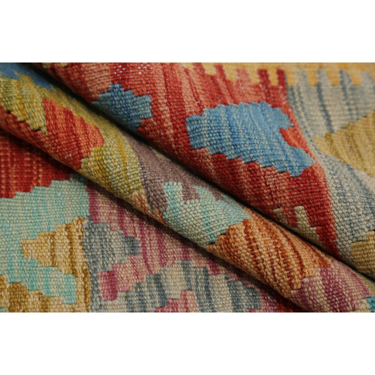 Maimana 7x10 Hand Woven Washable Wool Rug - Colorful
