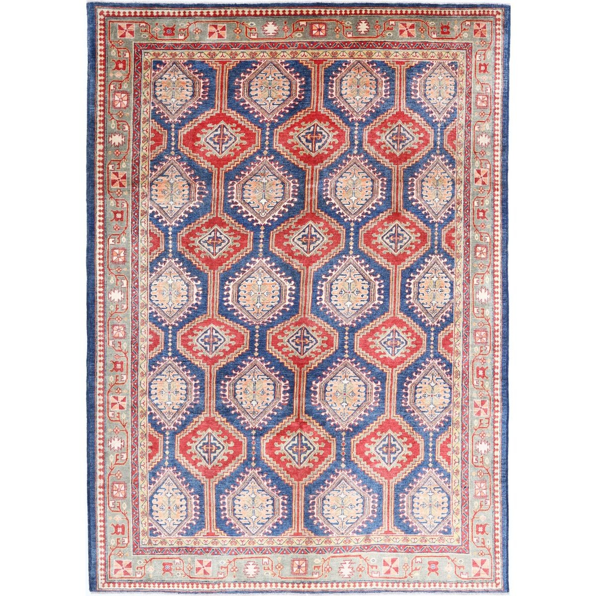 Revival 7x10 Handmade Double Knotted Washable Wool Rug - Colorful