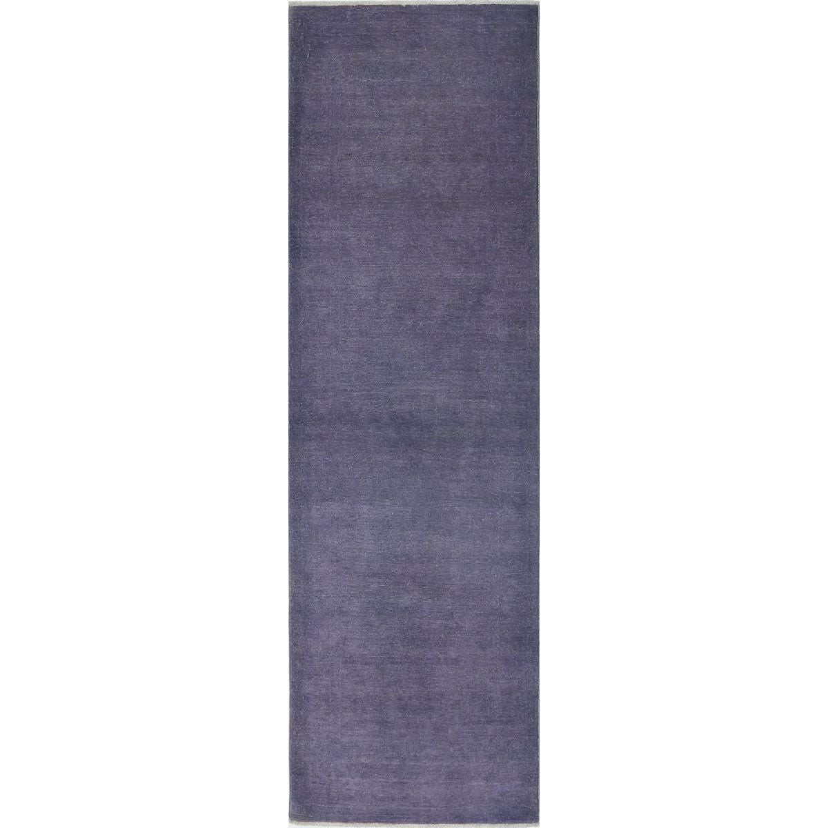 Overdye 3x8 Handmade Double Knotted Washable Wool Runner - Monochormatic