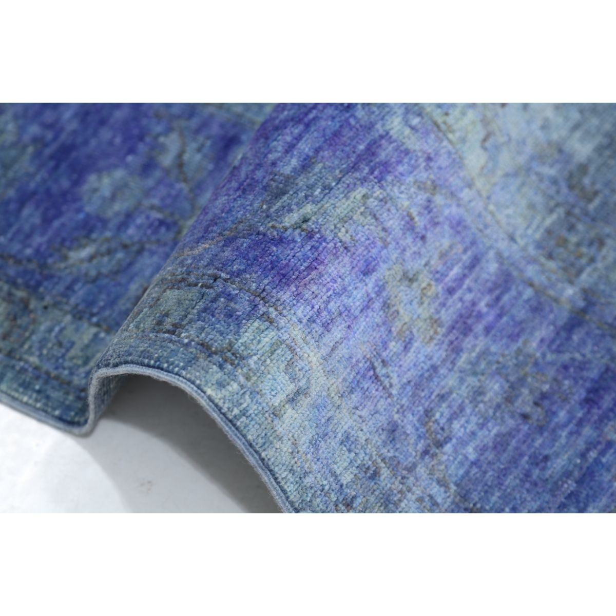 Overdye 6x8 Handmade Double Knotted Washable Wool Rug - Monochormatic