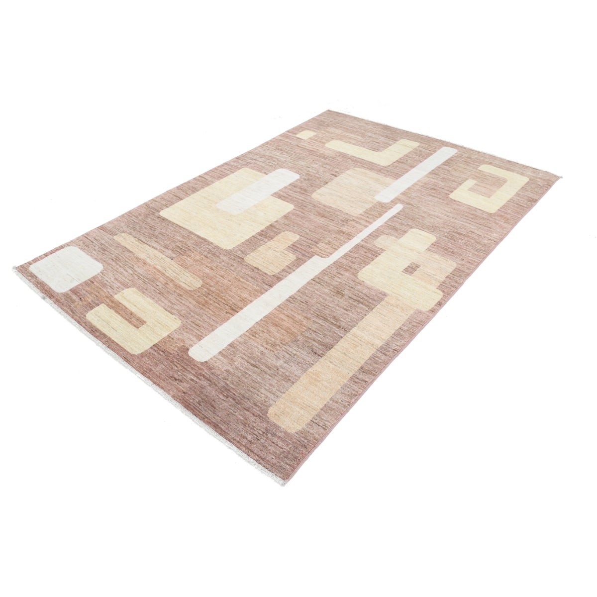 Modcar 5x8 Handmade Double Knotted Washable Wool Rug - Colorful
