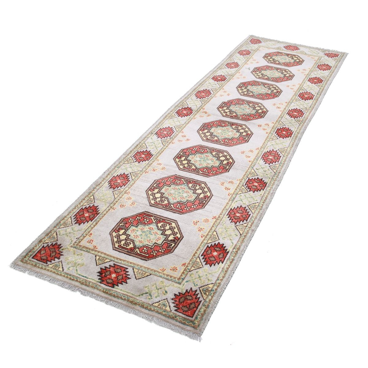 Revival 3x9 Handmade Double Knotted Washable Wool Runner - Colorful