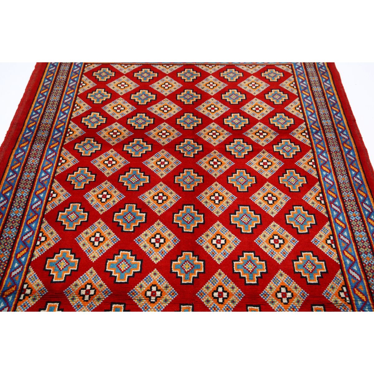 Revival 5x6 Handmade Double Knotted Washable Wool Rug - Colorful