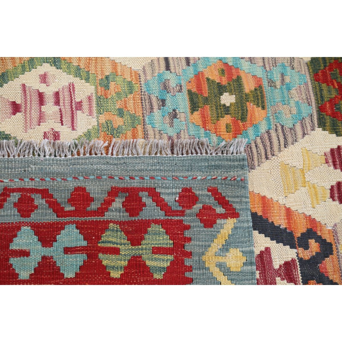 Maimana 7x10 Hand Woven Washable Wool Rug - Colorful