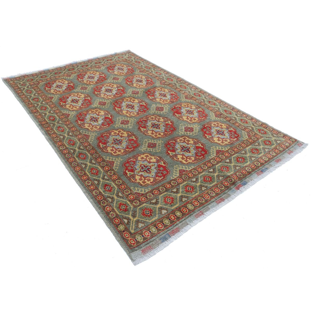 Revival 6x8 Handmade Double Knotted Washable Wool Rug - Colorful
