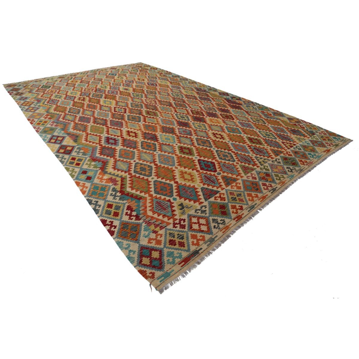 Maimana 10x16 Hand Woven Washable Wool Rug - Colorful