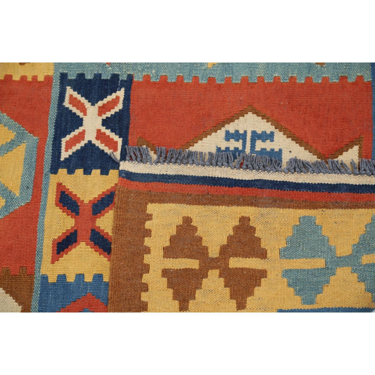 Kafkaas 5x7 Hand Woven Washable Wool Rug - Colorful