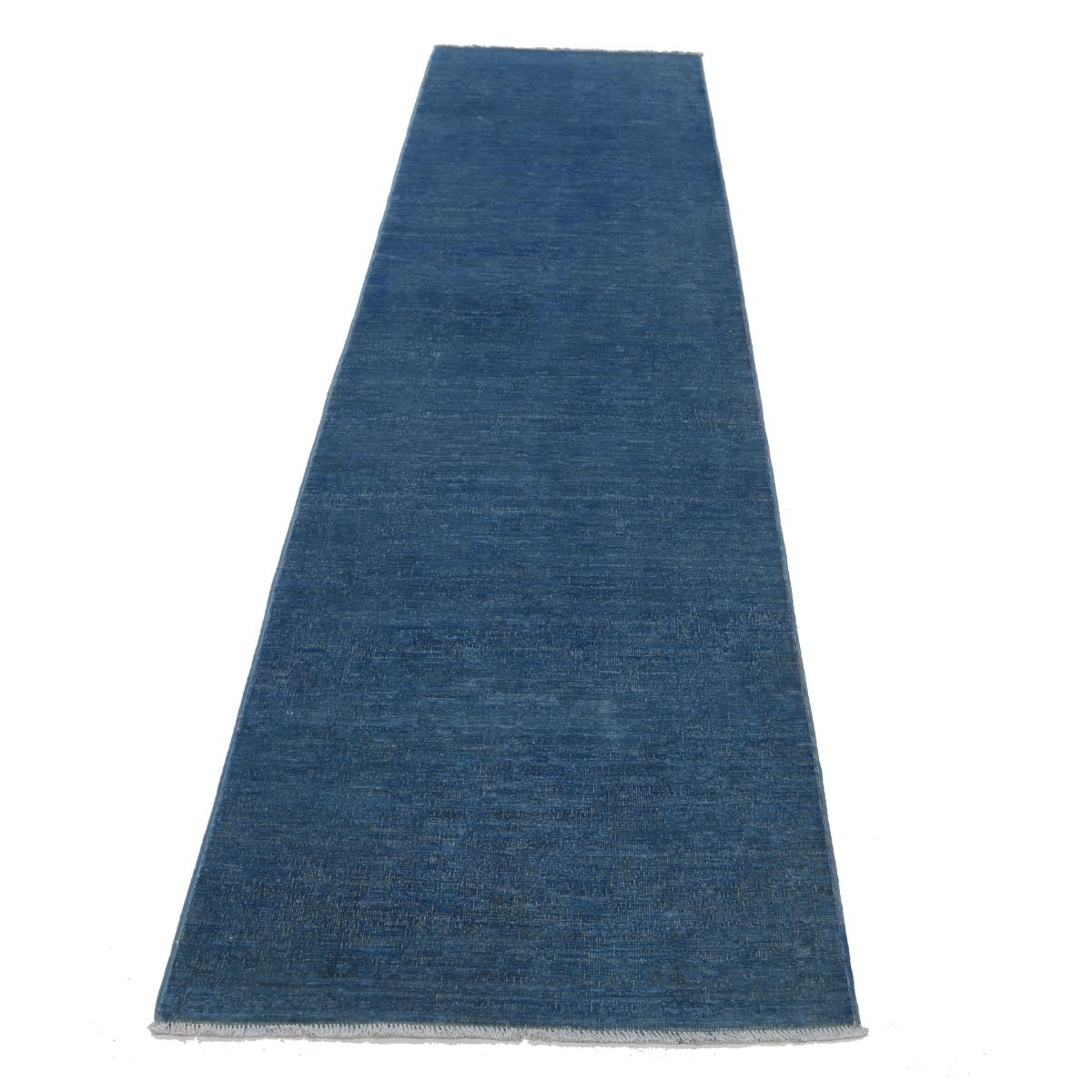 Fine 2x9 Handmade Double Knotted Washable Wool Runner - Monochormatic