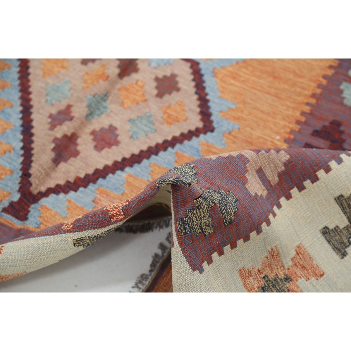 Kafkaas 5x7 Hand Woven Washable Wool Rug - Colorful