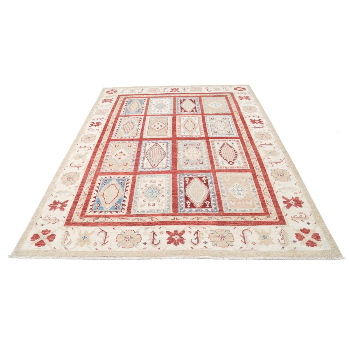 Bakhtiari 7x9 Handmade Double Knotted Washable Wool Rug - Colorful