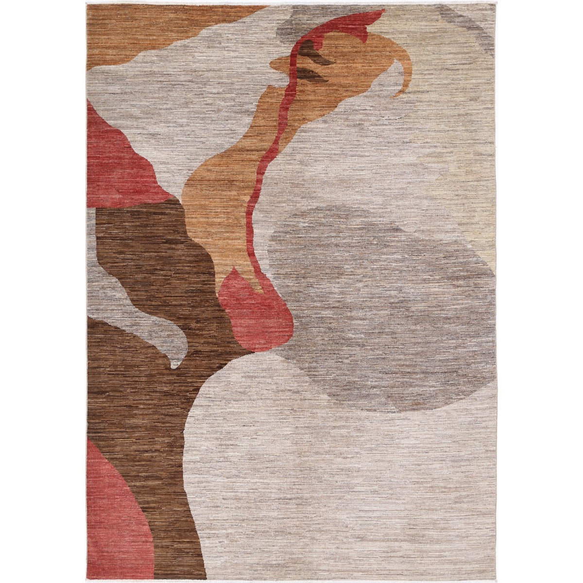 Modcar 7x10 Handmade Double Knotted Washable Wool Rug - Colorful