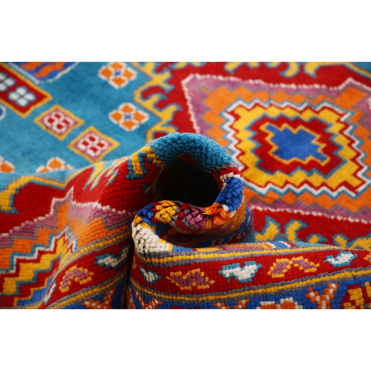 Revival 5x7 Handmade Double Knotted Washable Wool Rug - Colorful