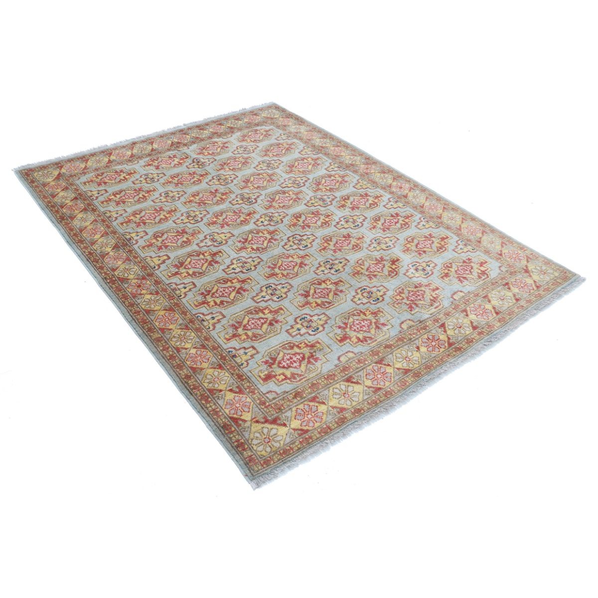 Revival 5x6 Handmade Double Knotted Washable Wool Rug - Colorful