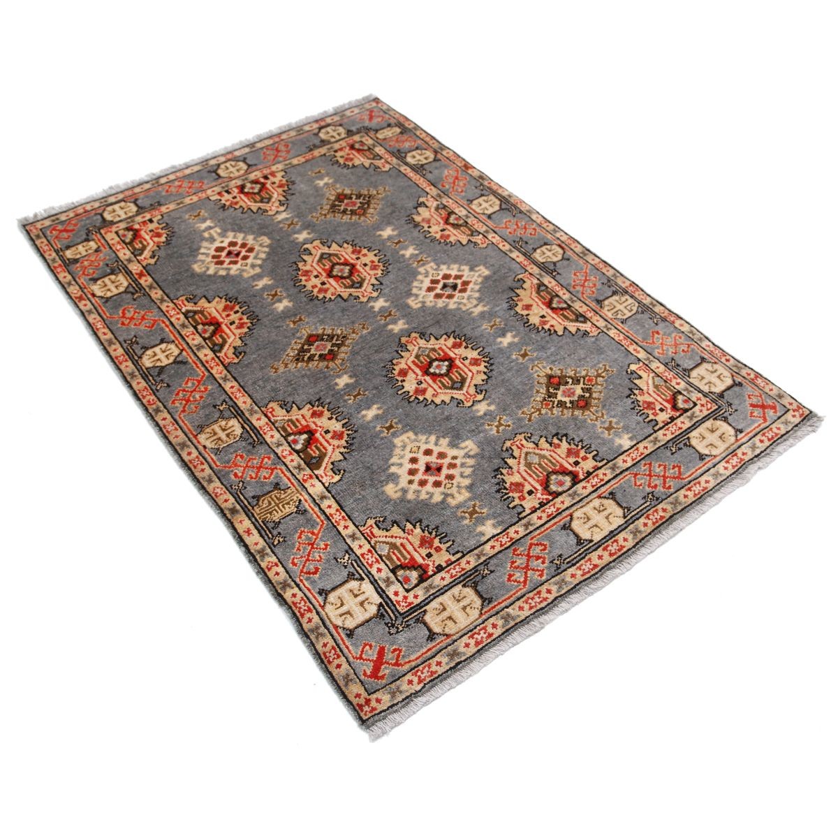 Revival 3x5 Handmade Double Knotted Washable Wool Rug - Colorful