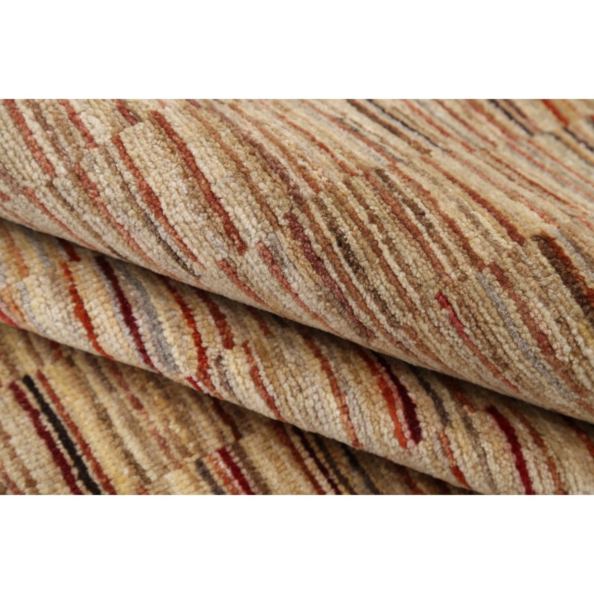 Modcar 8x11 Handmade Double Knotted Washable Wool Rug - Colorful