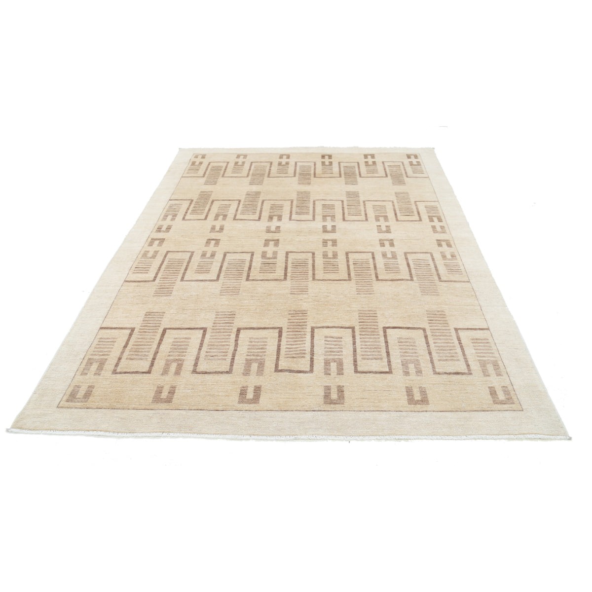 Modcar 6x9 Handmade Double Knotted Washable Wool Rug - Colorful
