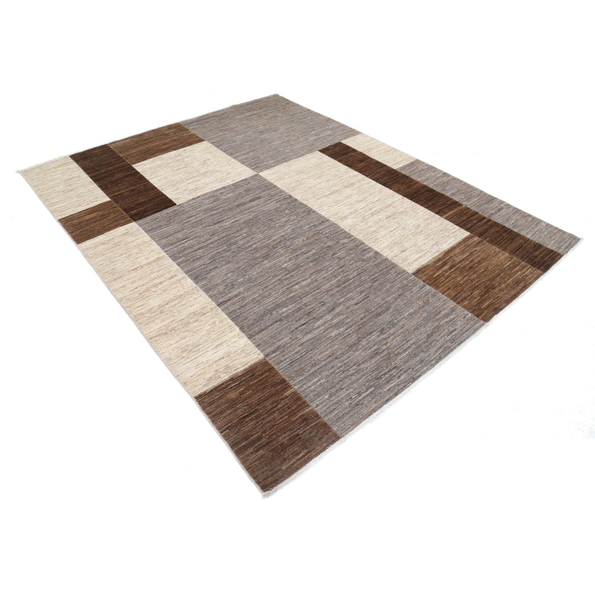Modcar 7x8 Handmade Double Knotted Washable Wool Rug - Colorful