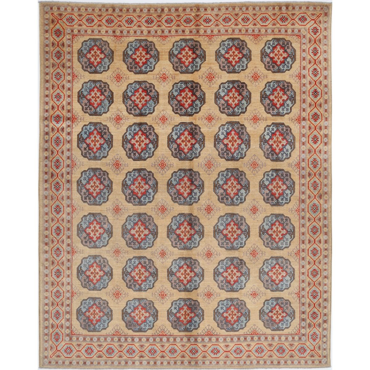Revival 8x10 Handmade Double Knotted Washable Wool Rug - Colorful