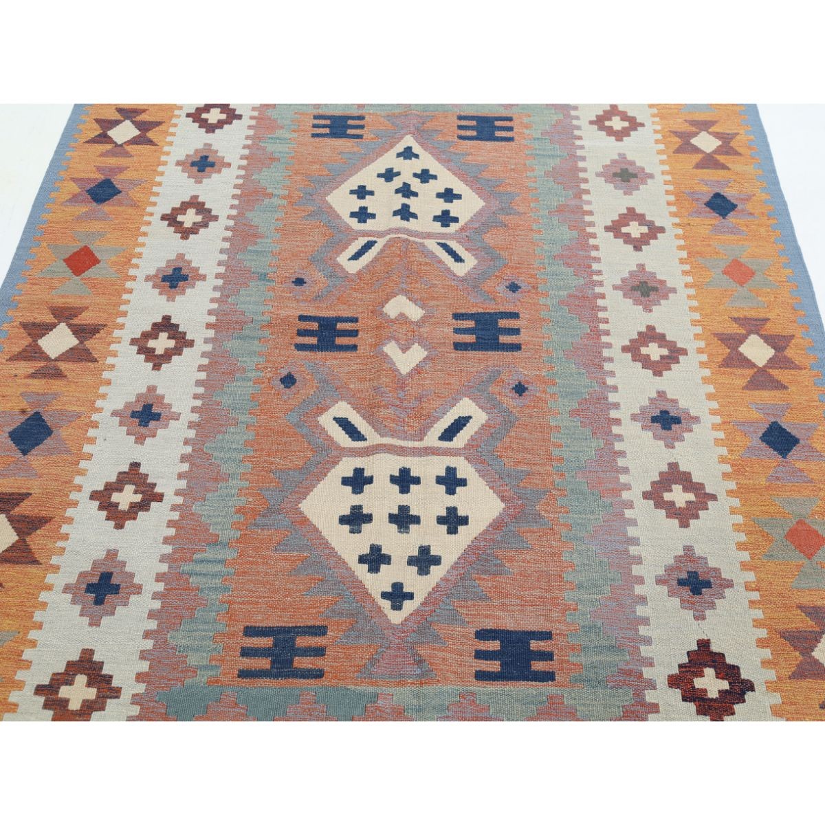 Kafkaas 5x7 Hand Woven Washable Wool Rug - Colorful