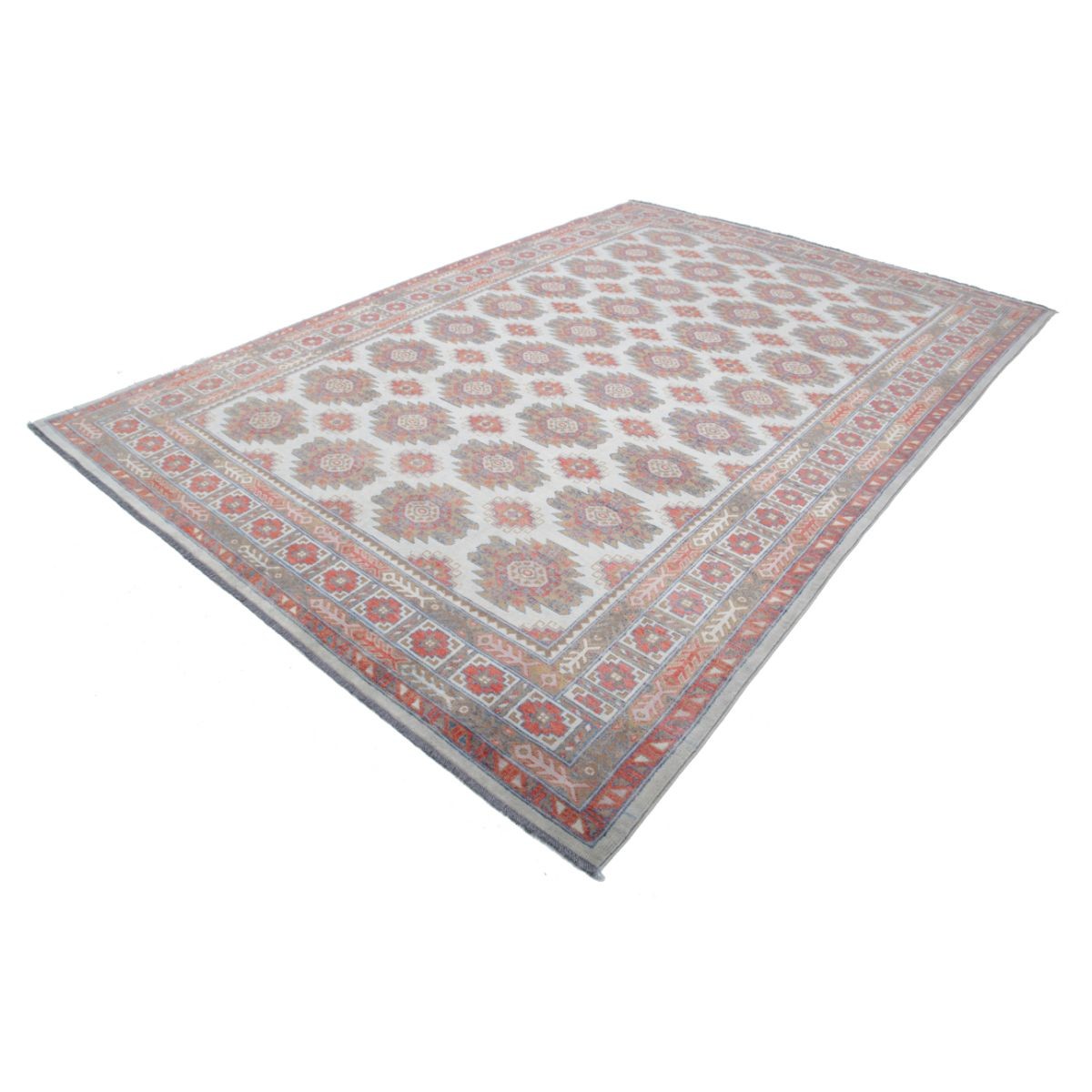 Revival 8x12 Handmade Double Knotted Washable Wool Rug - Colorful