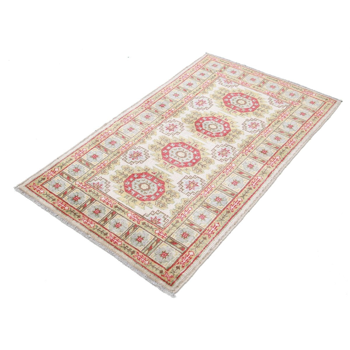 Revival 3x5 Handmade Double Knotted Washable Wool Rug - Colorful