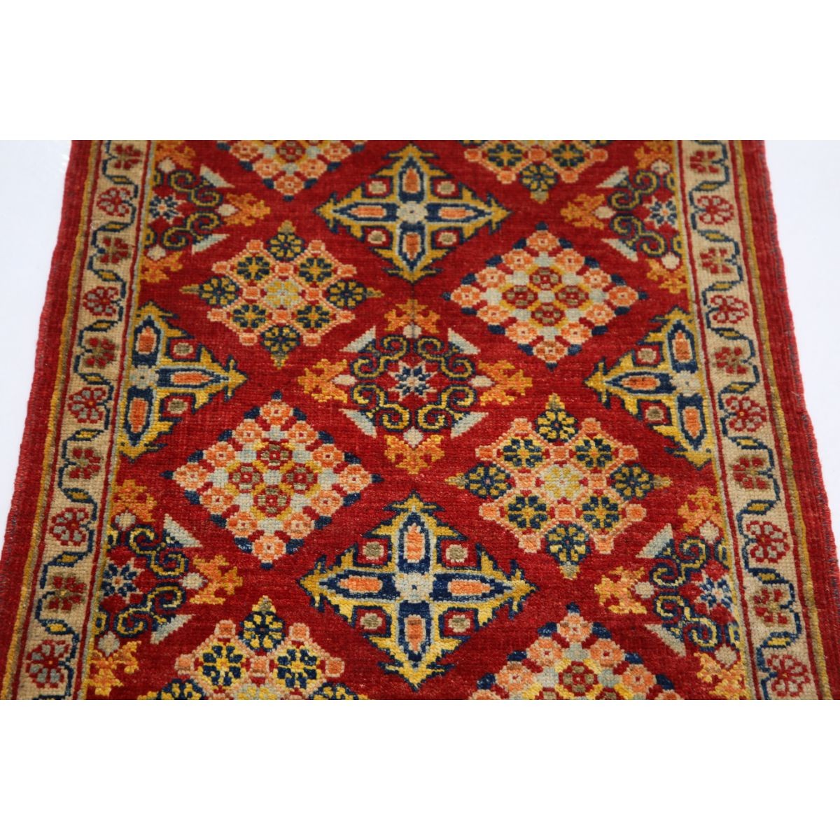 Revival 2x3 Handmade Double Knotted Washable Wool Rug - Colorful