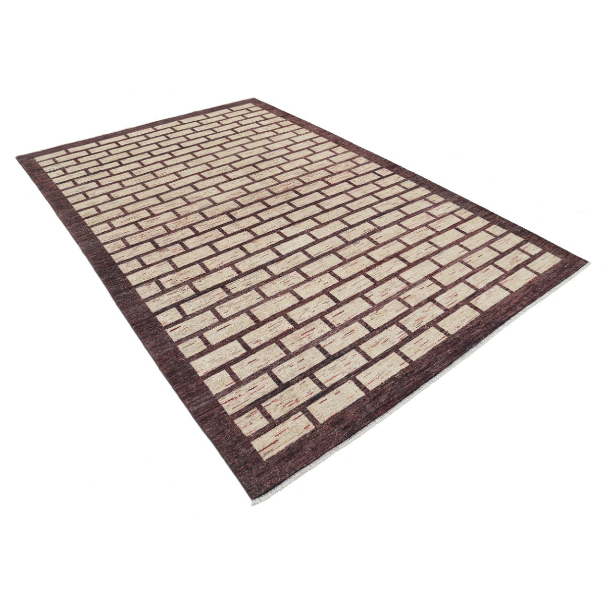 Modcar 7x10 Handmade Double Knotted Washable Wool Rug - Colorful
