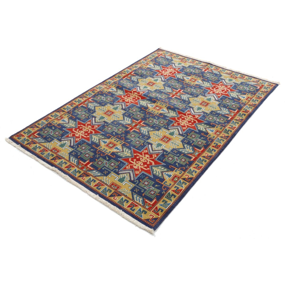 Gulshan-4'0" 4x6 Machine-Made Washable Wool Rug - Colorful