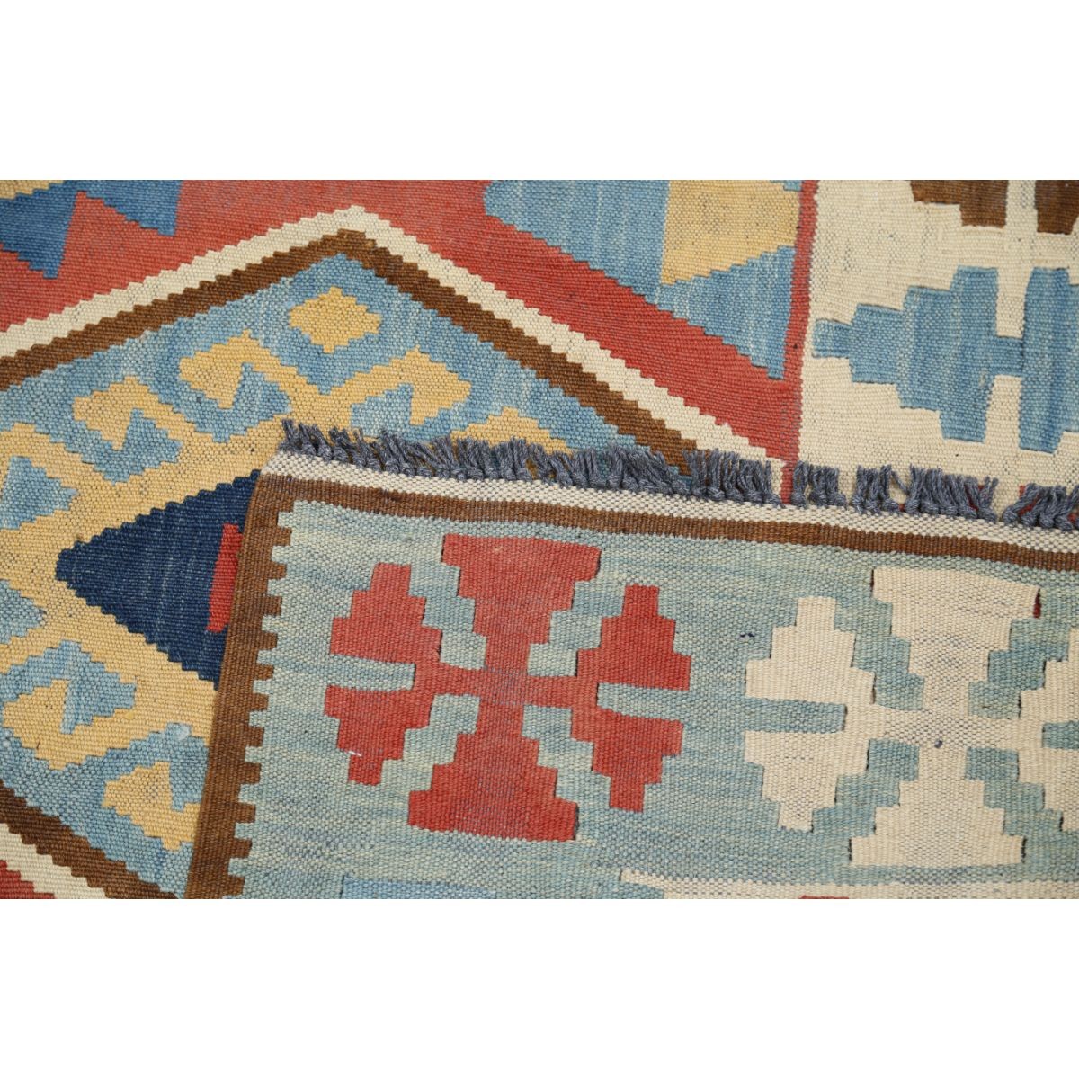 Kafkaas 5x7 Hand Woven Washable Wool Rug - Colorful