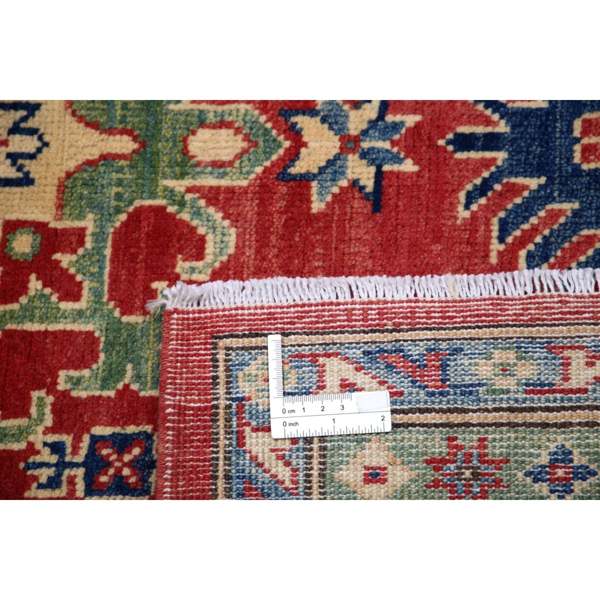 Kazak 7x10 Handmade Double Knotted Washable Wool Rug - Colorful