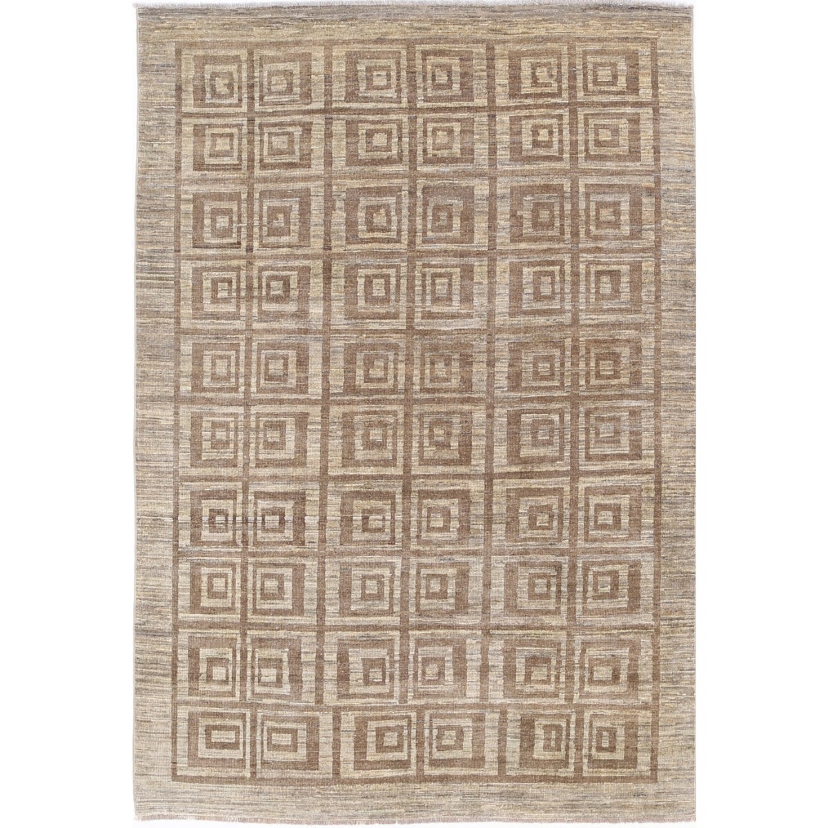 Modcar 4x7 Handmade Double Knotted Washable Wool Rug - Colorful