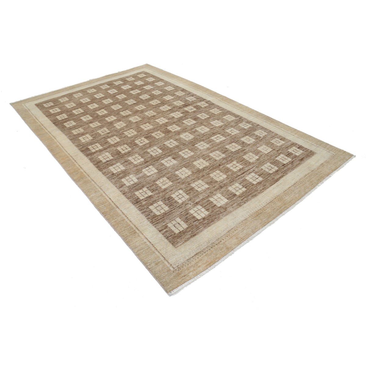 Modcar 6x9 Handmade Double Knotted Washable Wool Rug - Colorful
