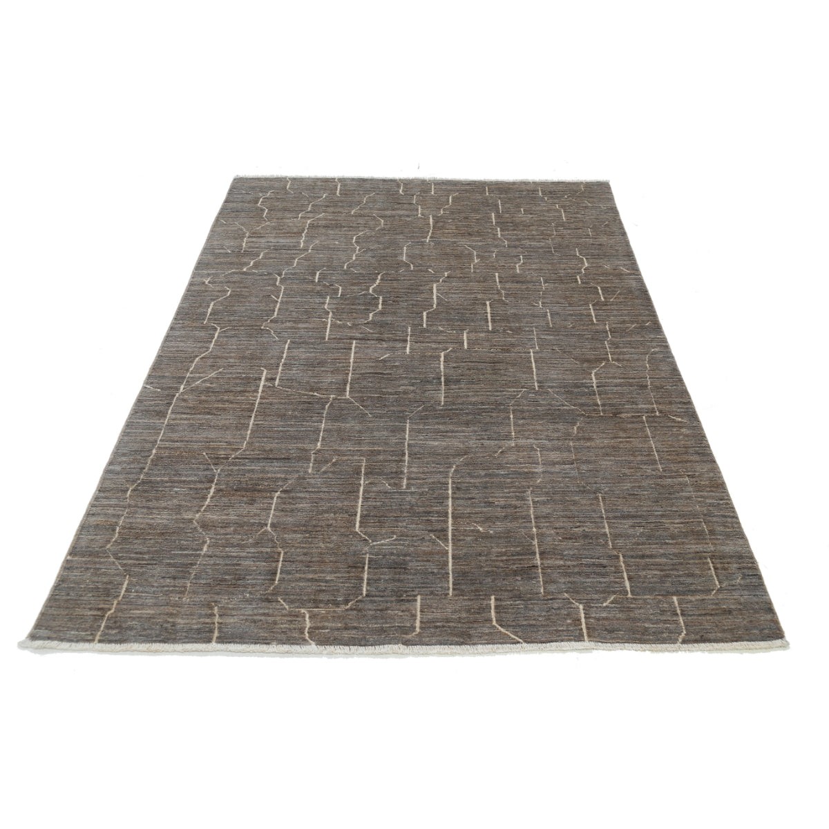 Modcar 5x6 Handmade Double Knotted Washable Wool Rug - Colorful