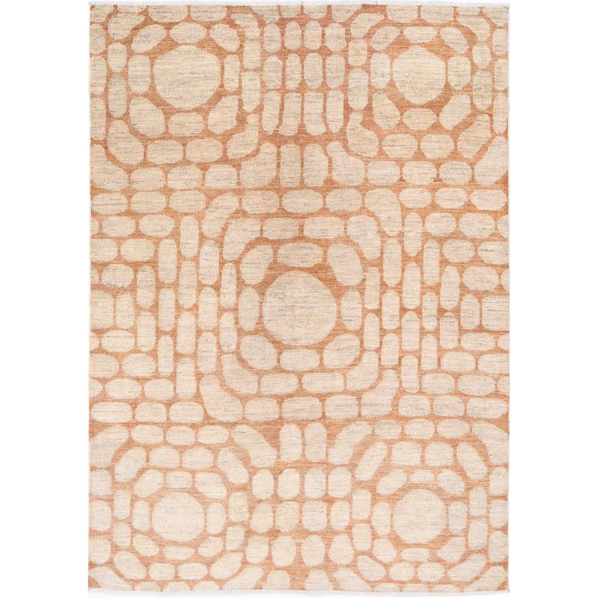 Modcar 5x7 Handmade Double Knotted Washable Wool Rug - Colorful
