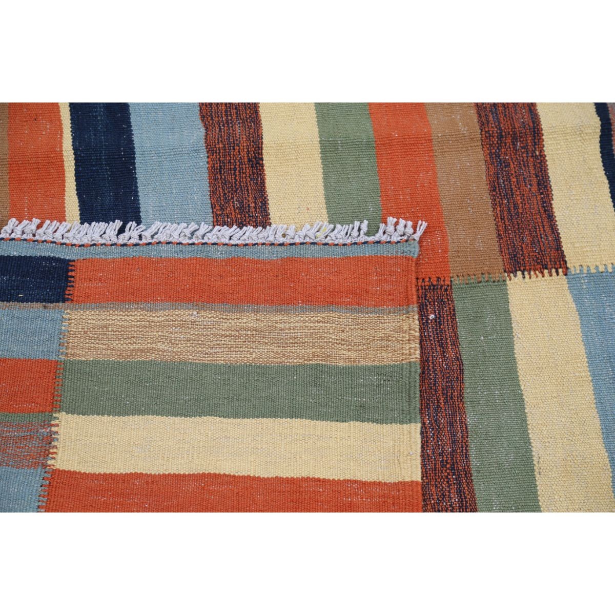Kafkaas 5x7 Hand Woven Washable Wool Rug - Colorful