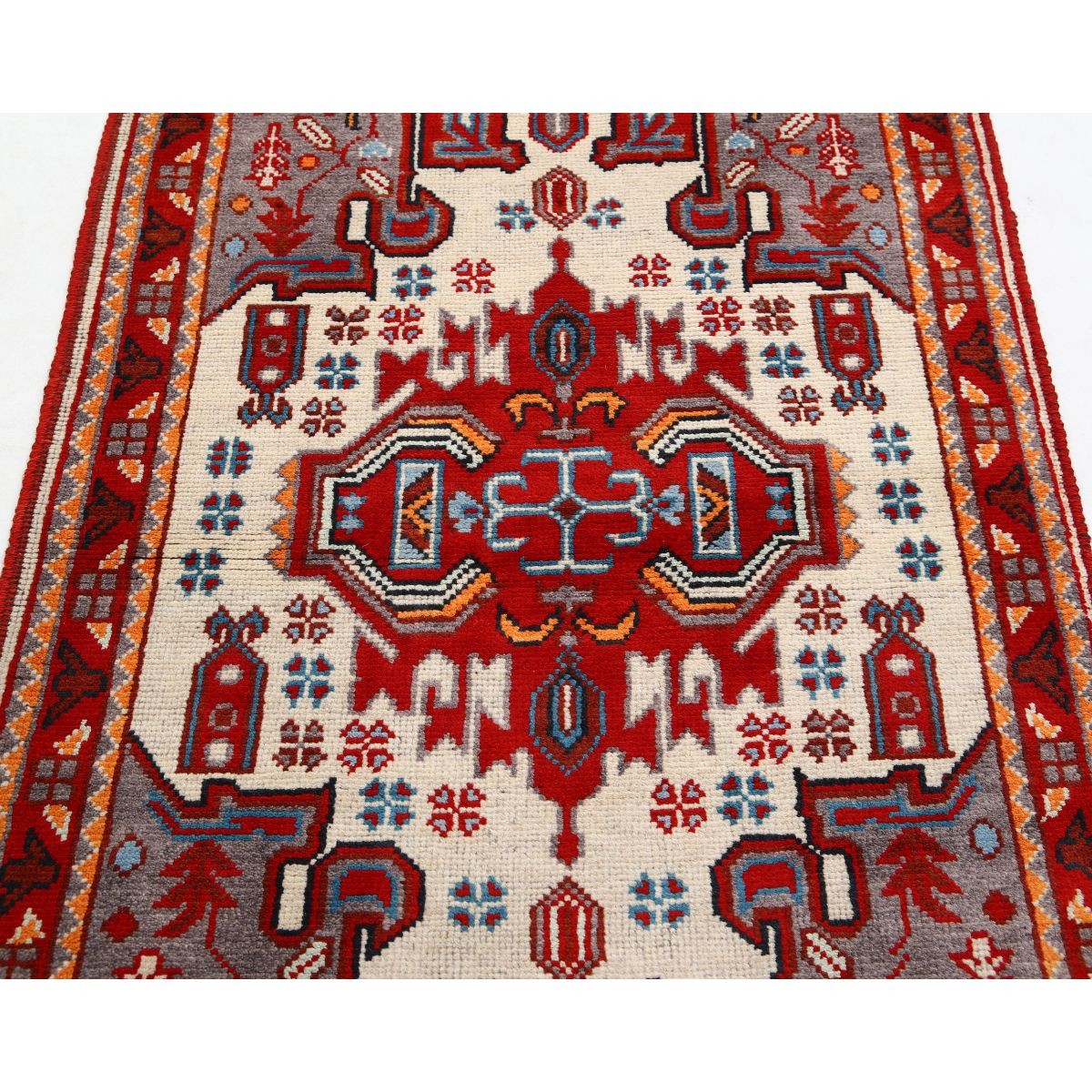 Revival 3x5 Handmade Double Knotted Washable Wool Rug - Colorful