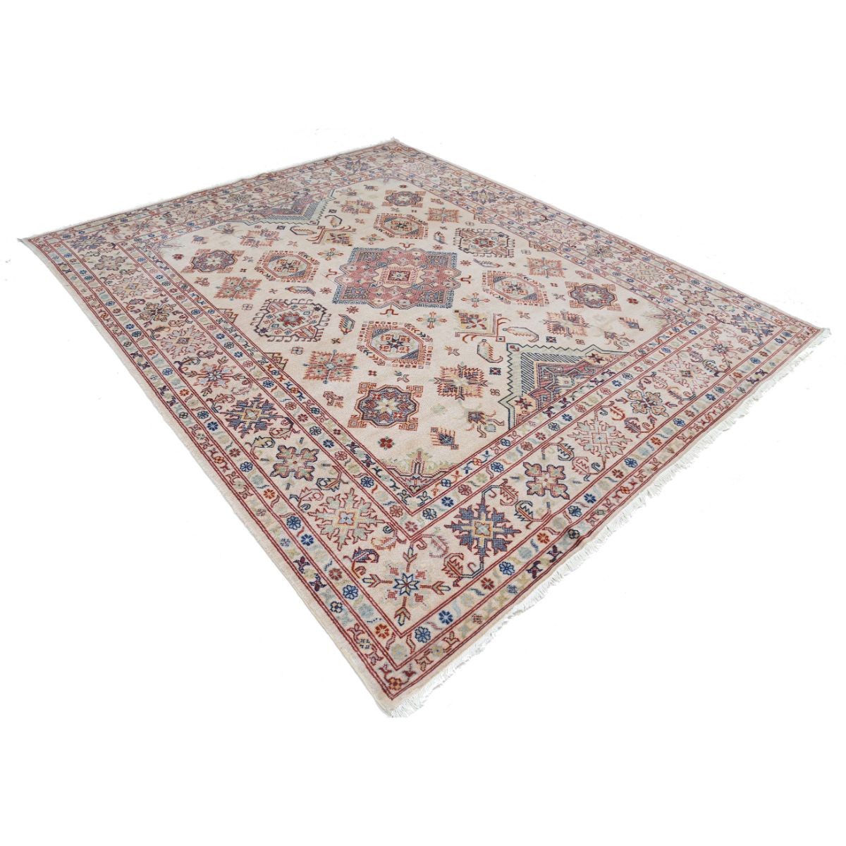 Kazak 8x9 Machine-Made Washable Wool Rug - Colorful
