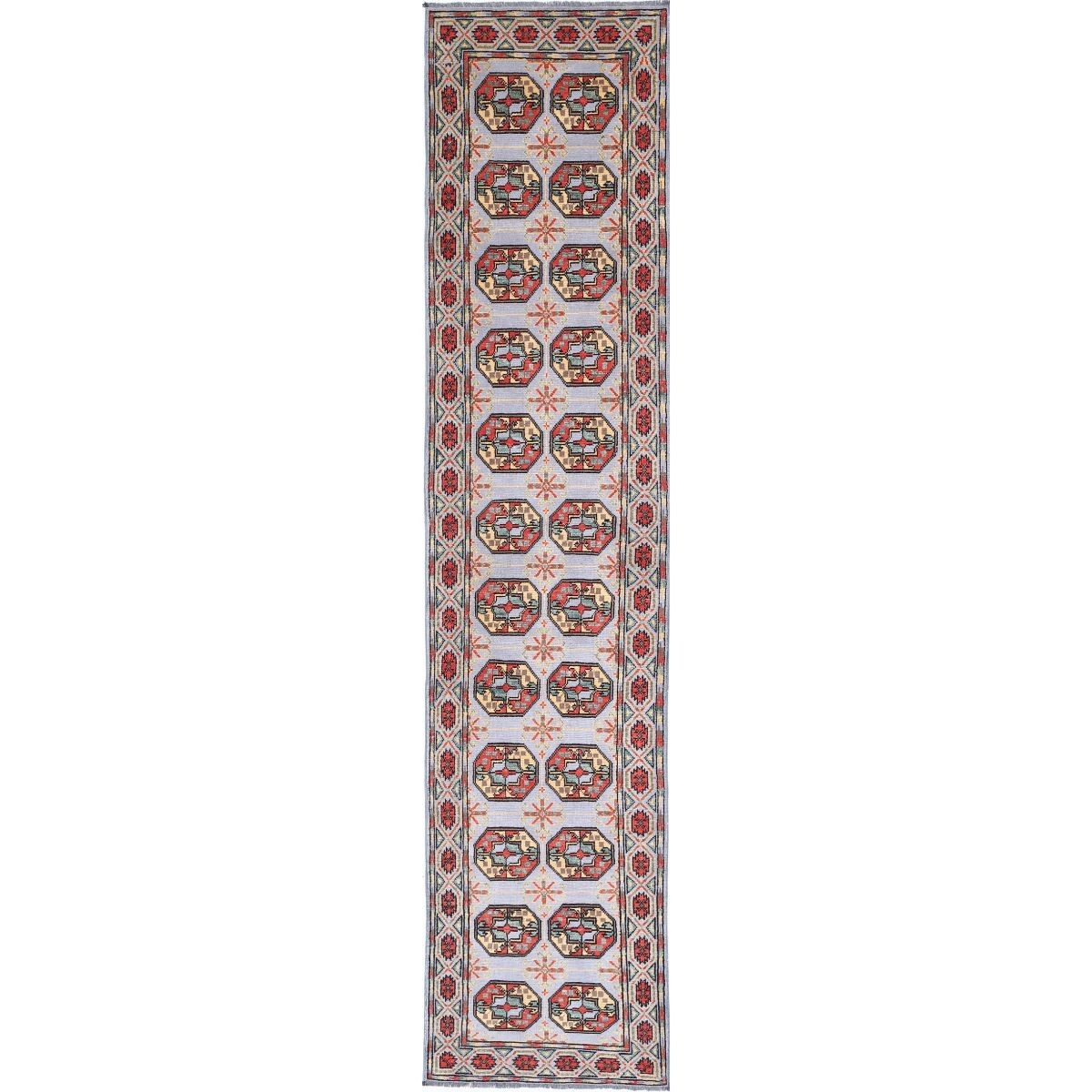 Revival 2x11 Handmade Double Knotted Washable Wool Runner - Colorful