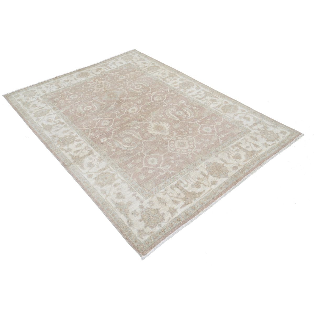 Serenity 5x7 Handmade Double Knotted Washable Wool Rug - Soft Hues