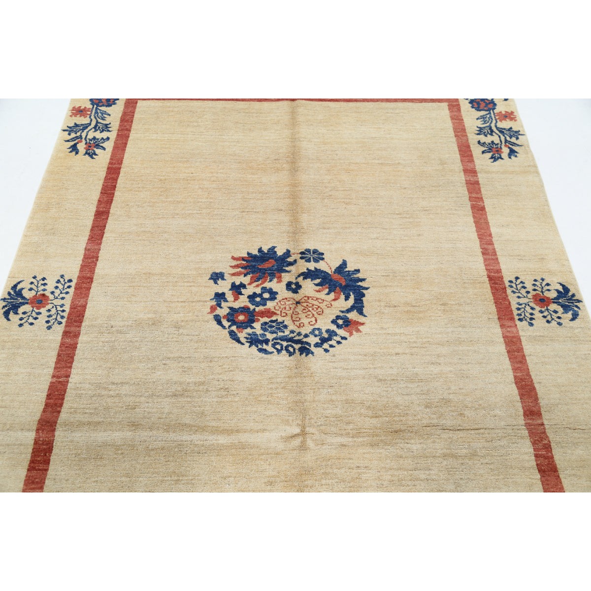 Modcar 5x7 Handmade Double Knotted Washable Wool Rug - Colorful