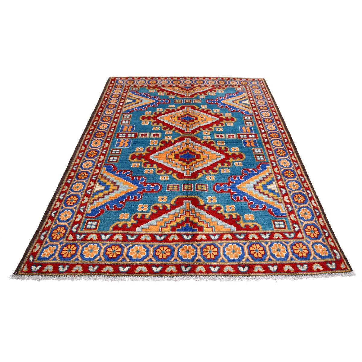 Revival 5x8 Handmade Double Knotted Washable Wool Rug - Colorful