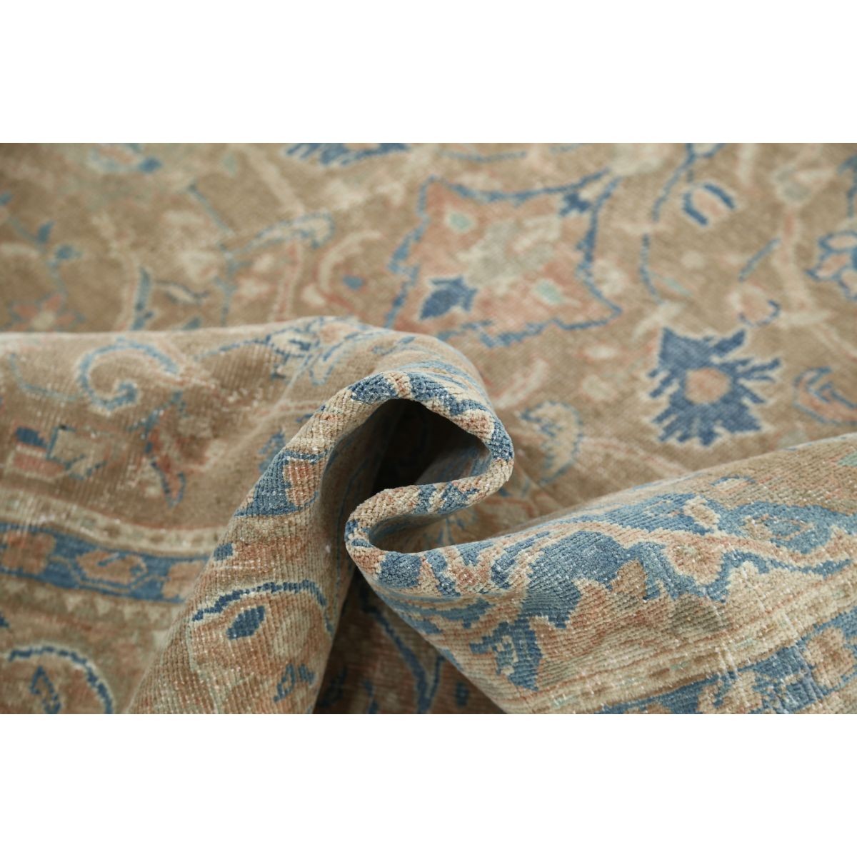 Vintage 7x11 Handmade Double Knotted Washable Wool Rug - Soft Hues